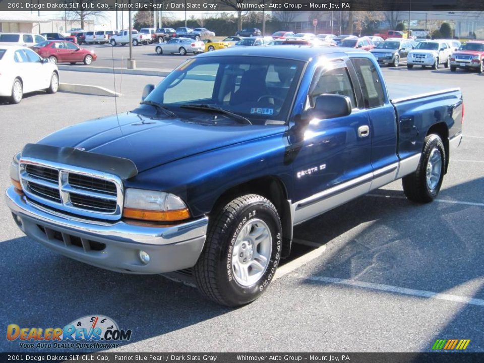 2001 Dodge Dakota SLT Club Cab Patriot Blue Pearl / Dark Slate Gray Photo #3
