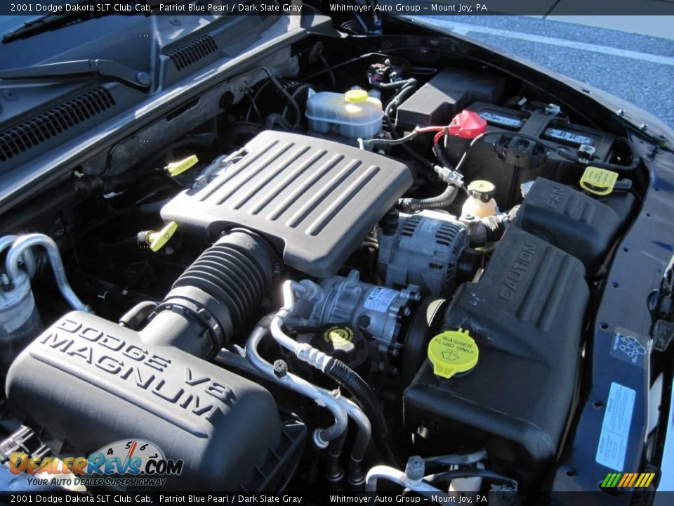 2001 Dodge Dakota SLT Club Cab Patriot Blue Pearl / Dark Slate Gray Photo #9