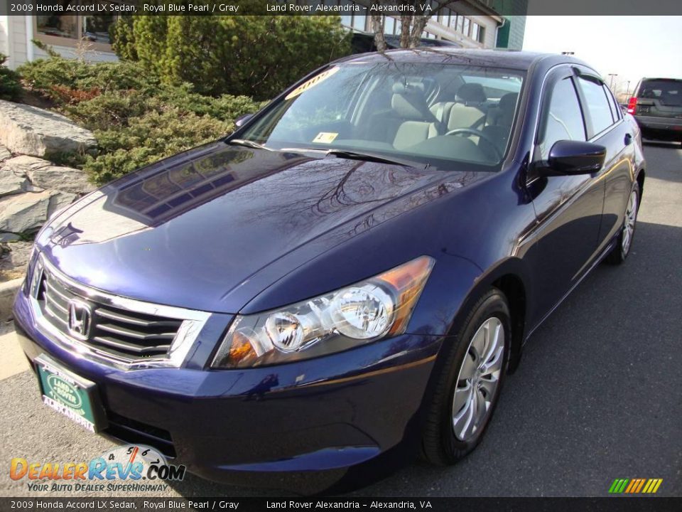 2009 Honda Accord LX Sedan Royal Blue Pearl / Gray Photo #1