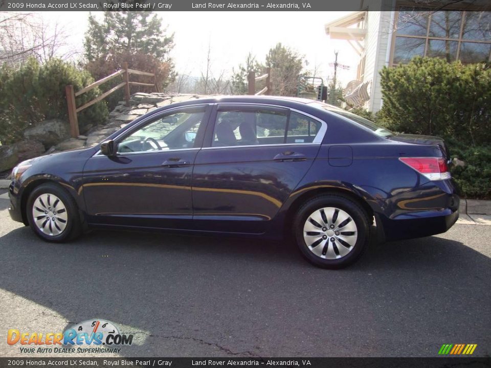 2009 Honda Accord LX Sedan Royal Blue Pearl / Gray Photo #2