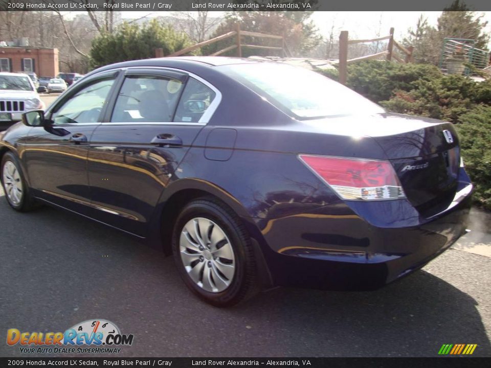 2009 Honda Accord LX Sedan Royal Blue Pearl / Gray Photo #3