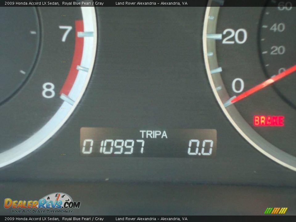 2009 Honda Accord LX Sedan Royal Blue Pearl / Gray Photo #12