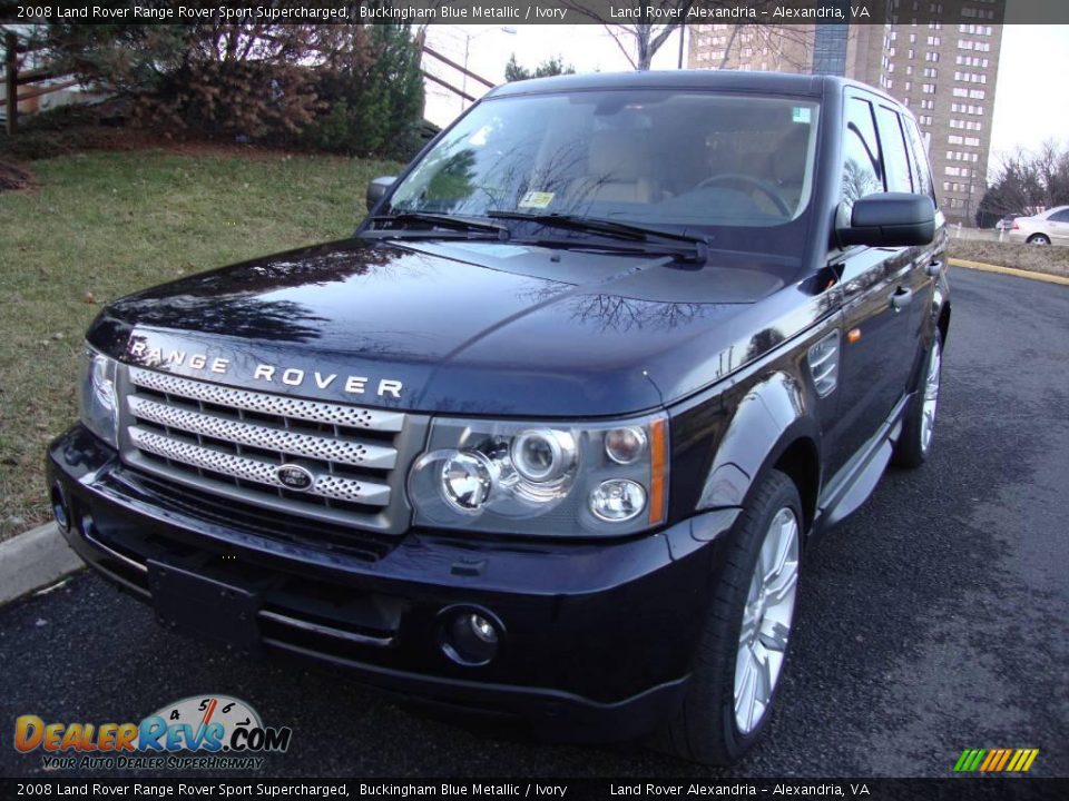 2008 Land Rover Range Rover Sport Supercharged Buckingham Blue Metallic / Ivory Photo #1