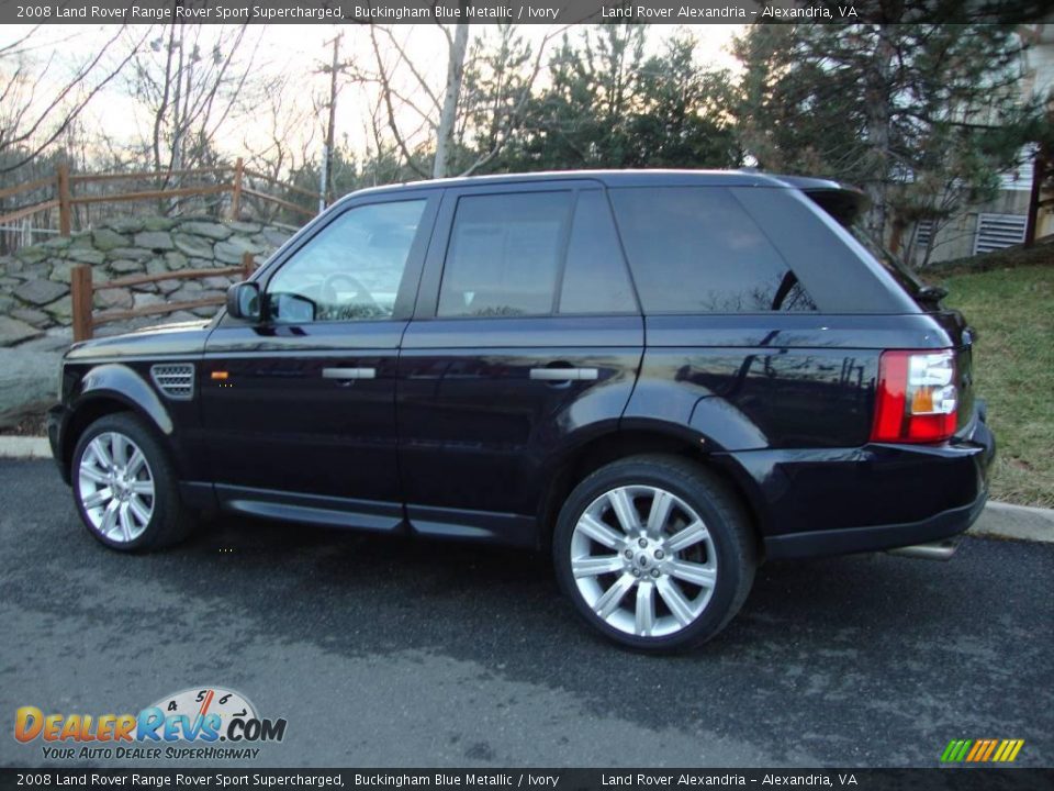 2008 Land Rover Range Rover Sport Supercharged Buckingham Blue Metallic / Ivory Photo #2