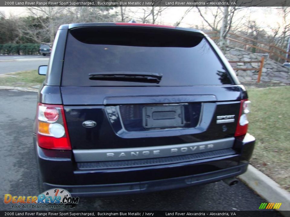 2008 Land Rover Range Rover Sport Supercharged Buckingham Blue Metallic / Ivory Photo #3