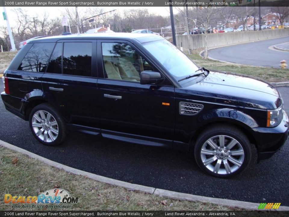2008 Land Rover Range Rover Sport Supercharged Buckingham Blue Metallic / Ivory Photo #6