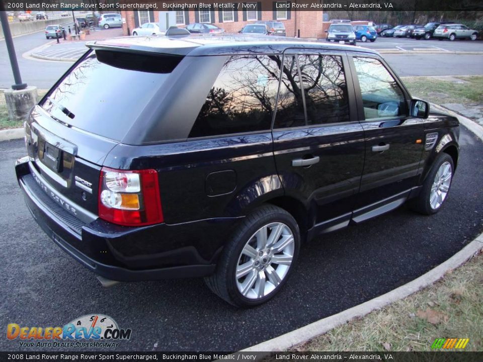 2008 Land Rover Range Rover Sport Supercharged Buckingham Blue Metallic / Ivory Photo #7