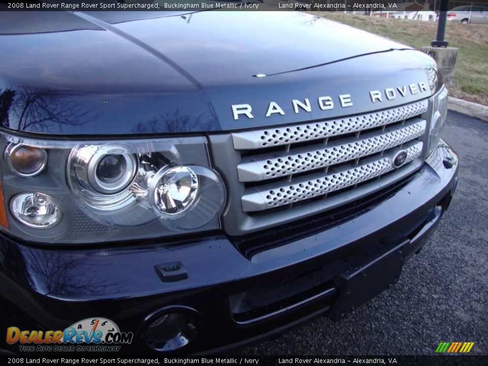 2008 Land Rover Range Rover Sport Supercharged Buckingham Blue Metallic / Ivory Photo #8
