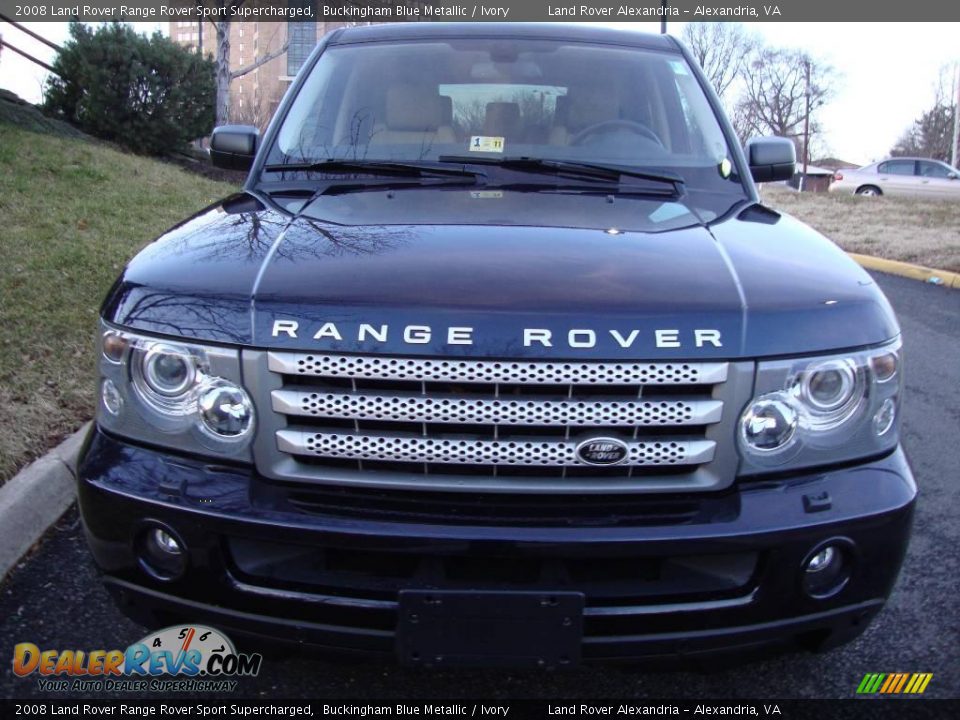 2008 Land Rover Range Rover Sport Supercharged Buckingham Blue Metallic / Ivory Photo #9