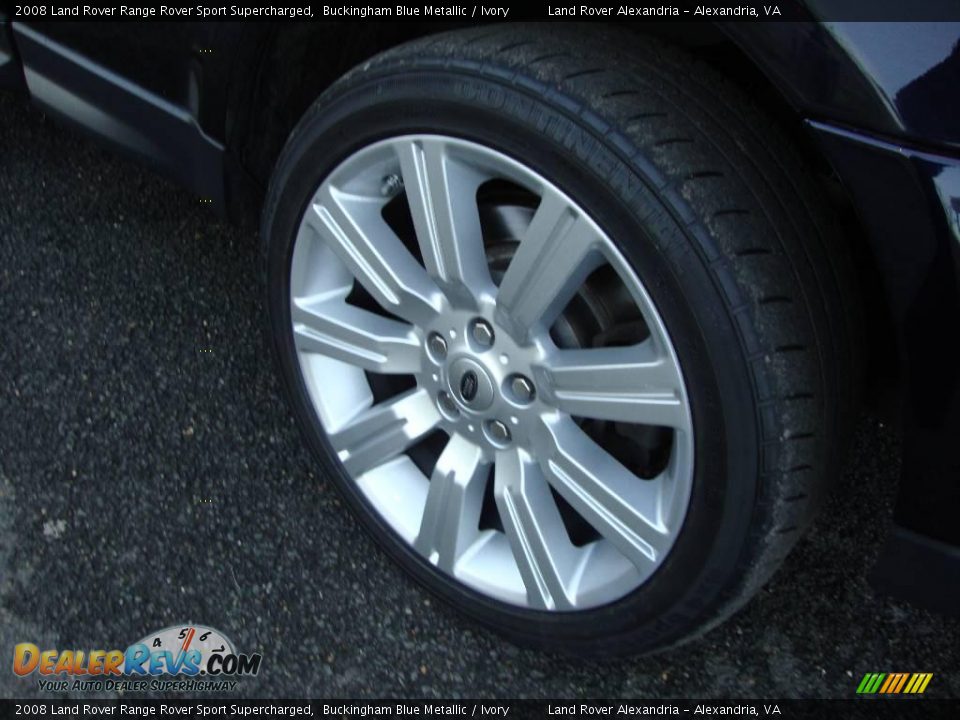 2008 Land Rover Range Rover Sport Supercharged Buckingham Blue Metallic / Ivory Photo #10