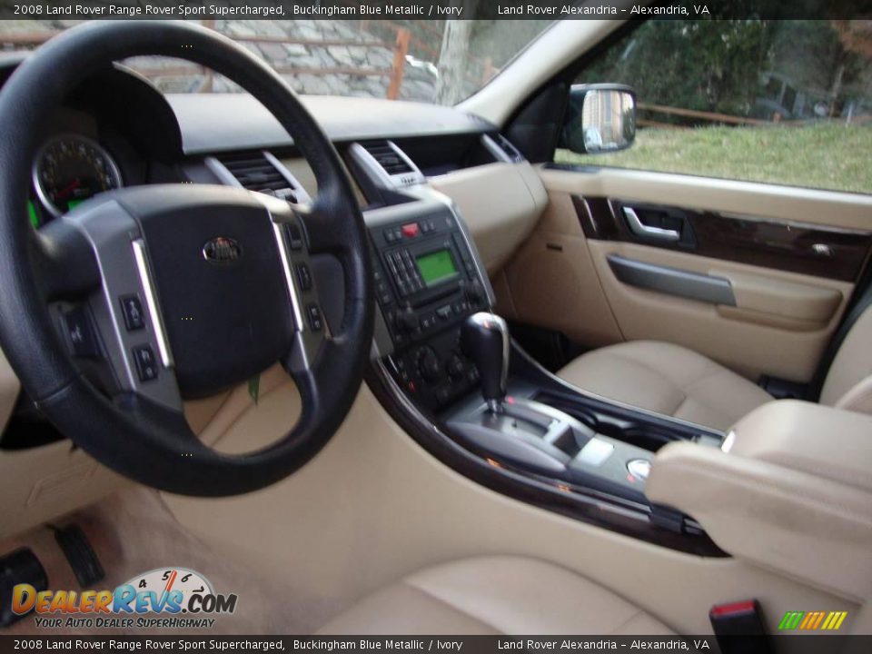 2008 Land Rover Range Rover Sport Supercharged Buckingham Blue Metallic / Ivory Photo #12