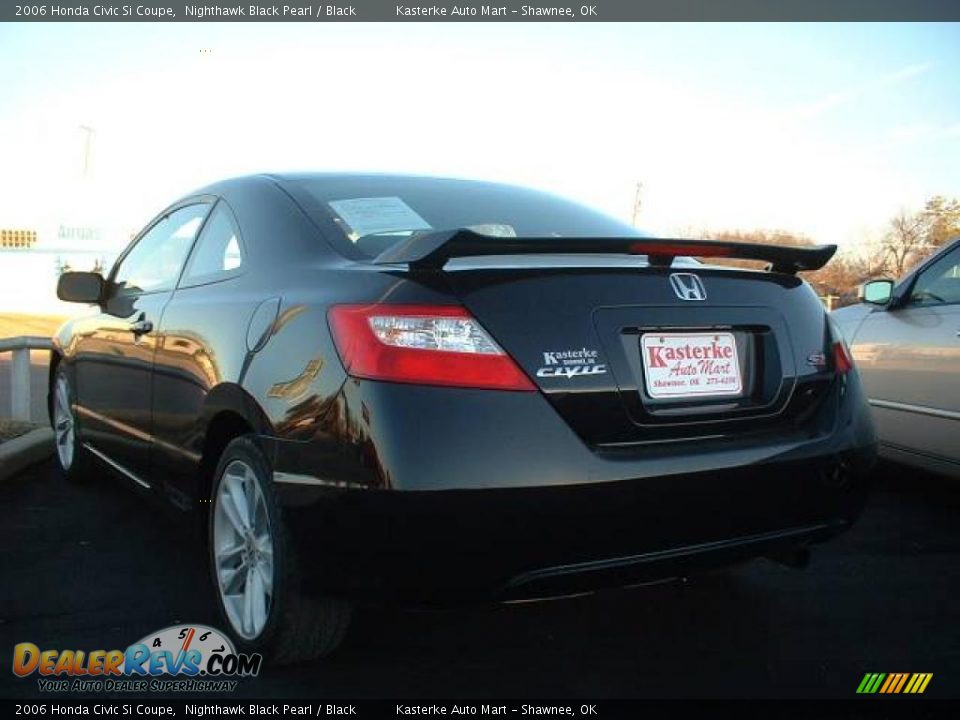 2006 Honda Civic Si Coupe Nighthawk Black Pearl / Black Photo #6