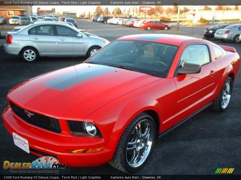 2008 Ford Mustang V6 Deluxe Coupe Torch Red / Light Graphite Photo #1