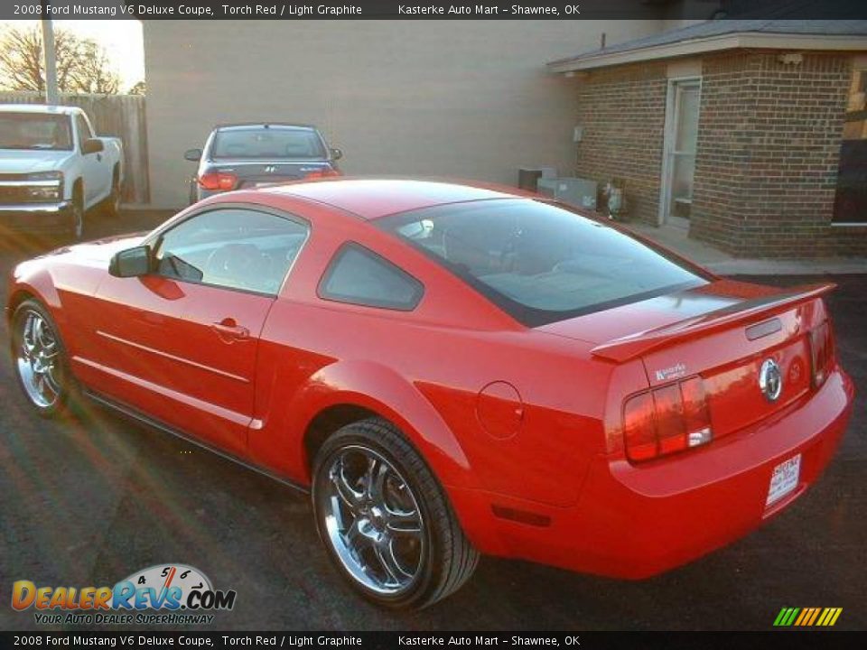 2008 Ford Mustang V6 Deluxe Coupe Torch Red / Light Graphite Photo #4
