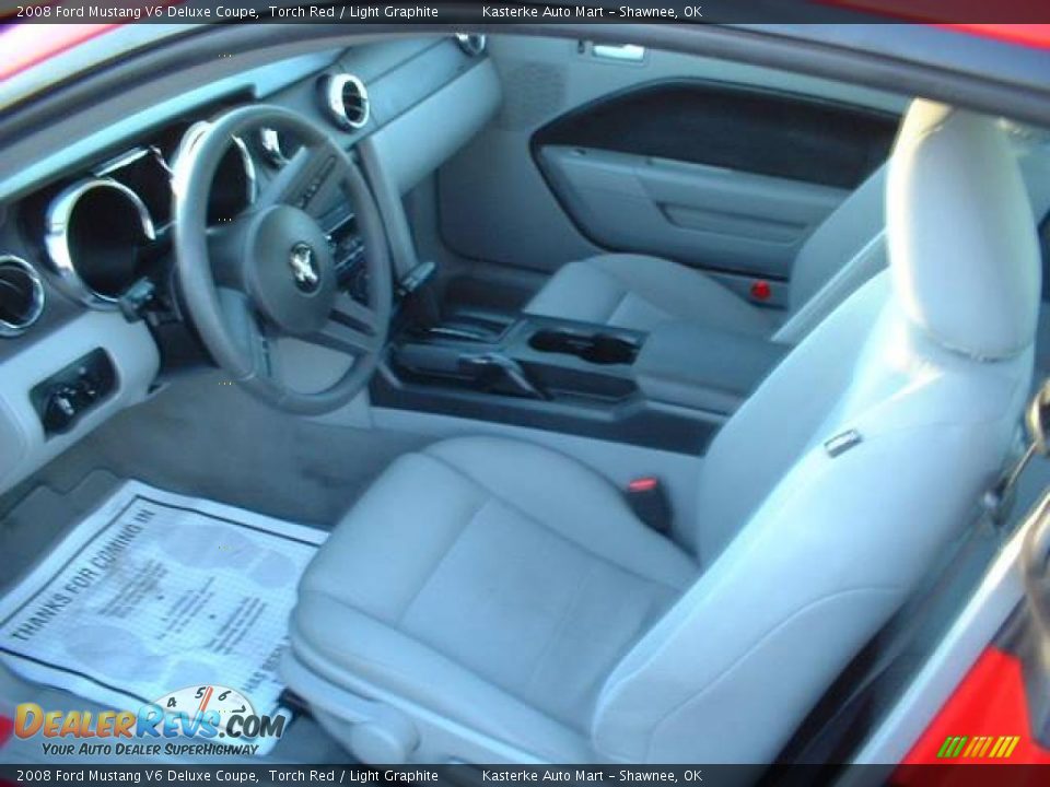 2008 Ford Mustang V6 Deluxe Coupe Torch Red / Light Graphite Photo #6