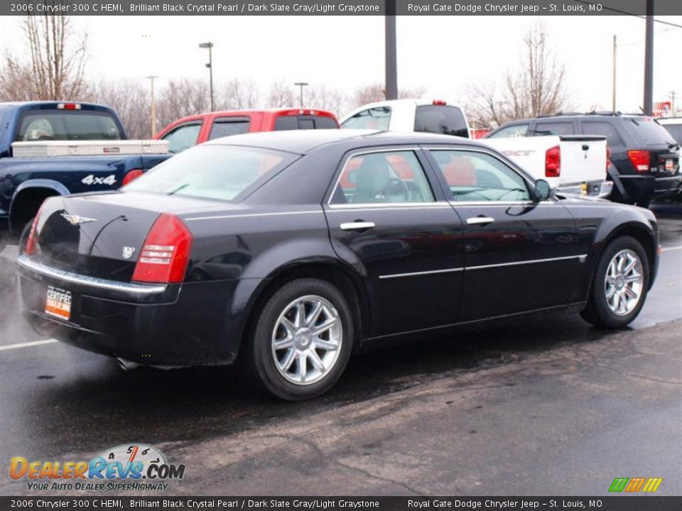 2006 Chrysler 300 C HEMI Brilliant Black Crystal Pearl / Dark Slate Gray/Light Graystone Photo #3