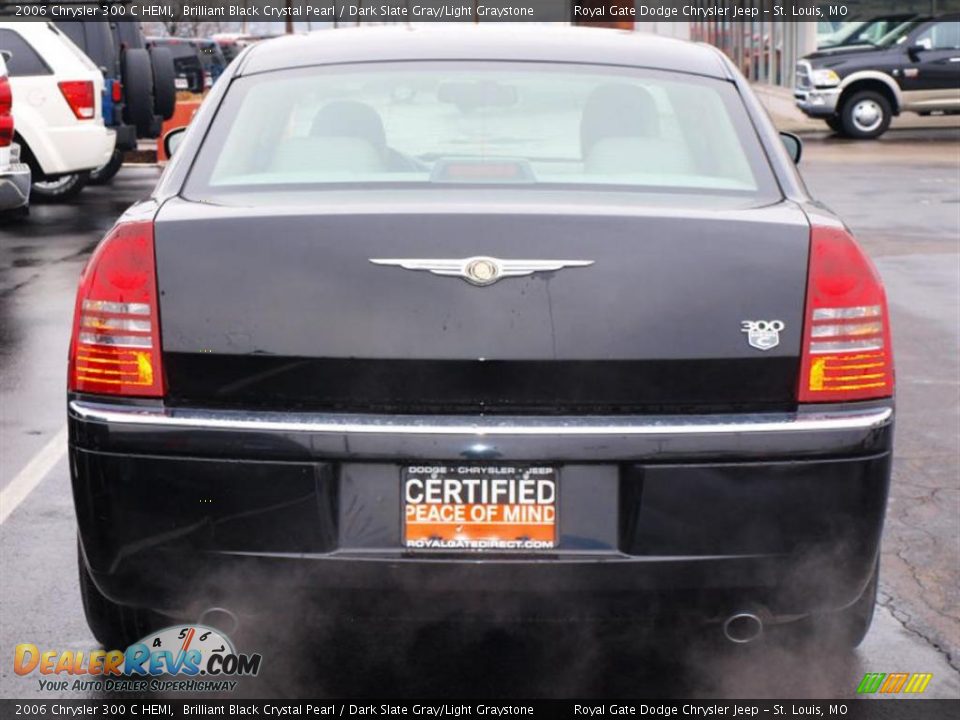 2006 Chrysler 300 C HEMI Brilliant Black Crystal Pearl / Dark Slate Gray/Light Graystone Photo #6