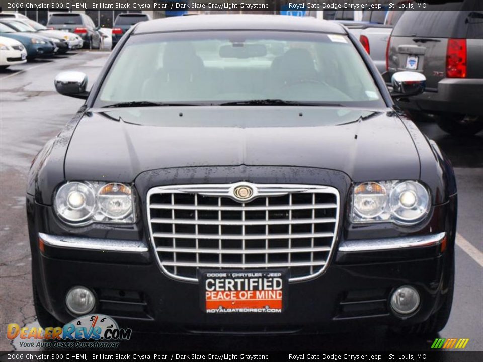 2006 Chrysler 300 C HEMI Brilliant Black Crystal Pearl / Dark Slate Gray/Light Graystone Photo #8