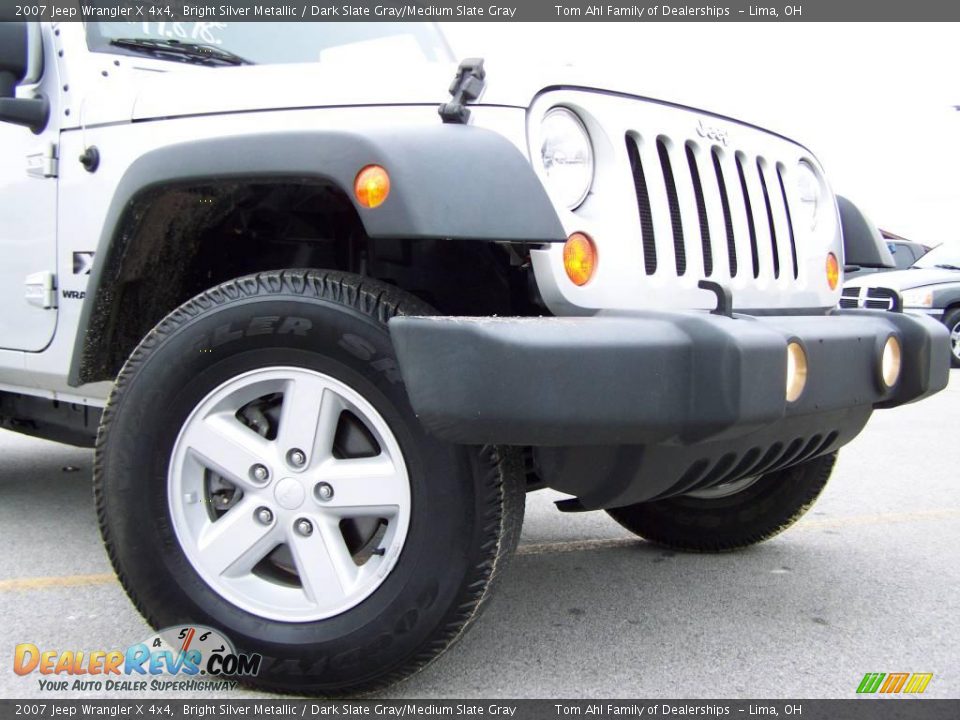 2007 Jeep Wrangler X 4x4 Bright Silver Metallic / Dark Slate Gray/Medium Slate Gray Photo #2