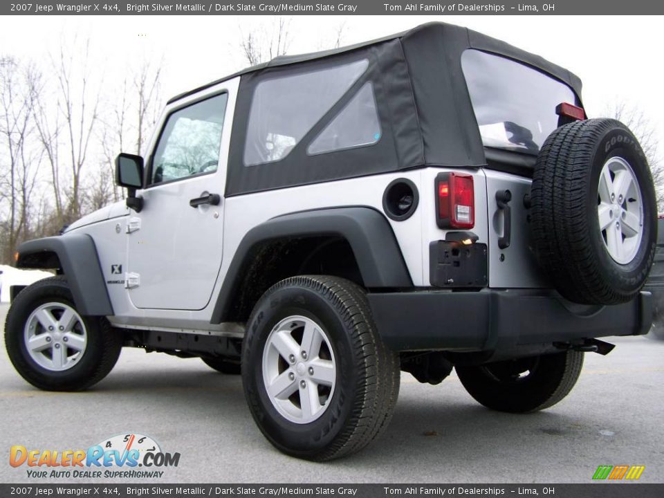 2007 Jeep Wrangler X 4x4 Bright Silver Metallic / Dark Slate Gray/Medium Slate Gray Photo #4
