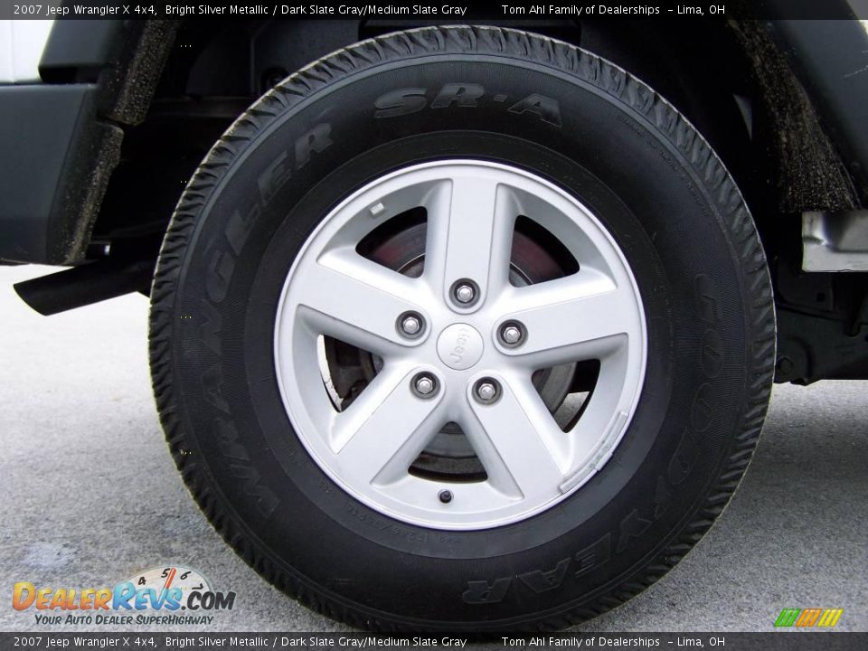 2007 Jeep Wrangler X 4x4 Bright Silver Metallic / Dark Slate Gray/Medium Slate Gray Photo #8