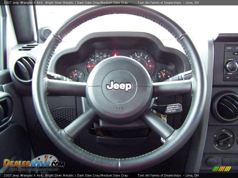 2007 Jeep Wrangler X 4x4 Bright Silver Metallic / Dark Slate Gray/Medium Slate Gray Photo #16