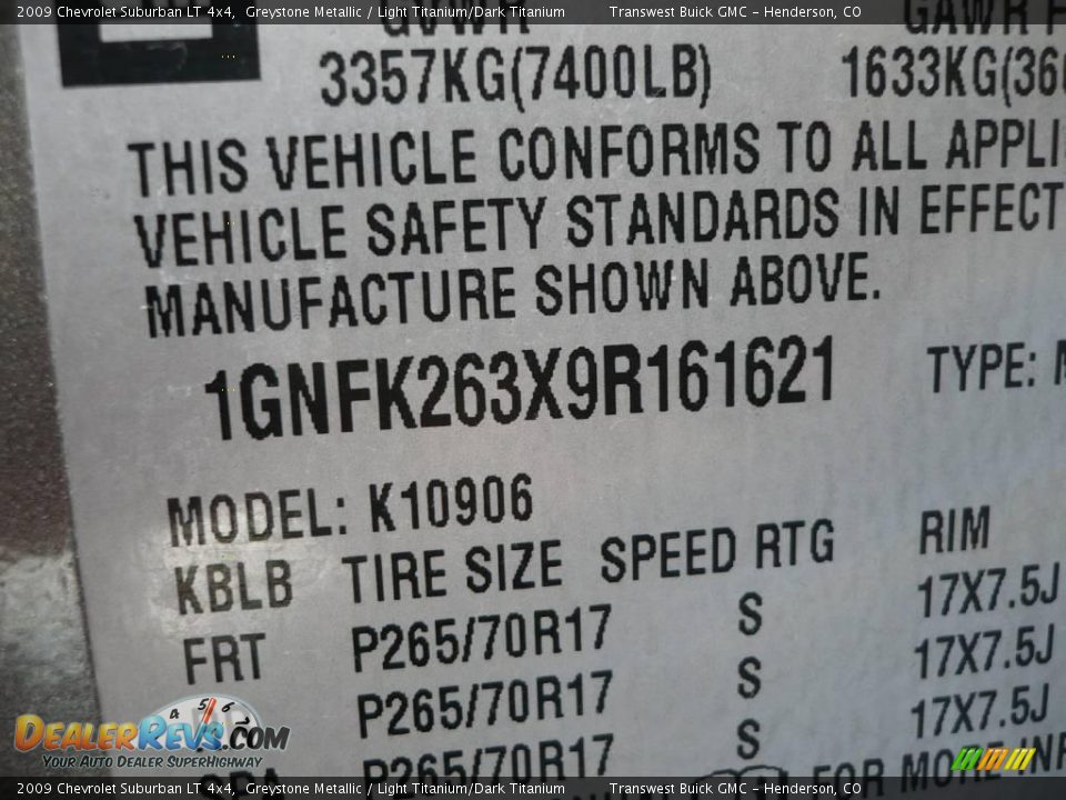 2009 Chevrolet Suburban LT 4x4 Greystone Metallic / Light Titanium/Dark Titanium Photo #23
