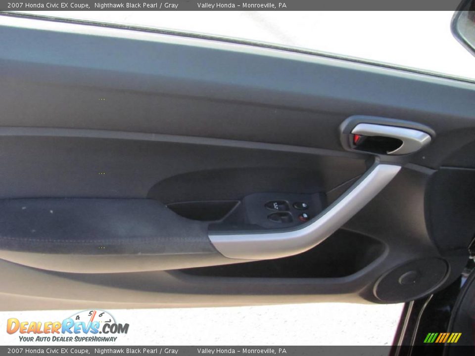 2007 Honda Civic EX Coupe Nighthawk Black Pearl / Gray Photo #10