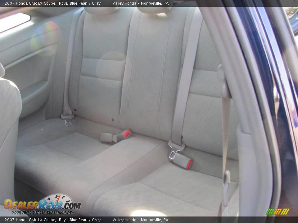 2007 Honda Civic LX Coupe Royal Blue Pearl / Gray Photo #9