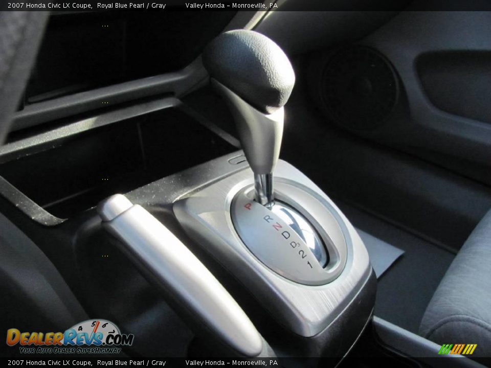2007 Honda Civic LX Coupe Royal Blue Pearl / Gray Photo #14