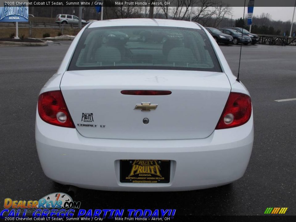 2008 Chevrolet Cobalt LT Sedan Summit White / Gray Photo #8
