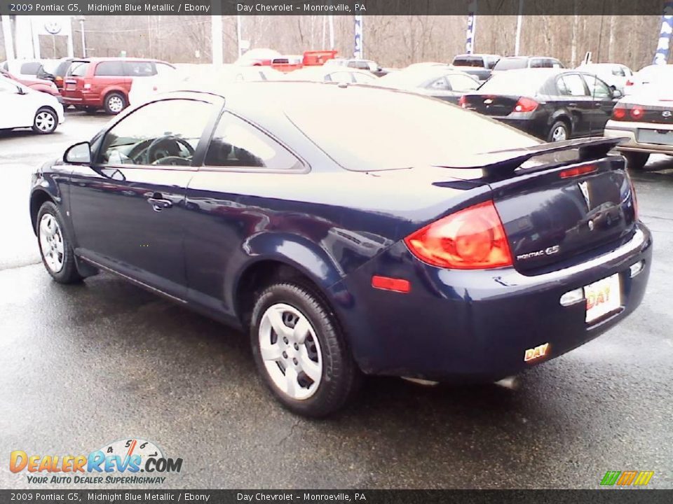 2009 Pontiac G5 Midnight Blue Metallic / Ebony Photo #4