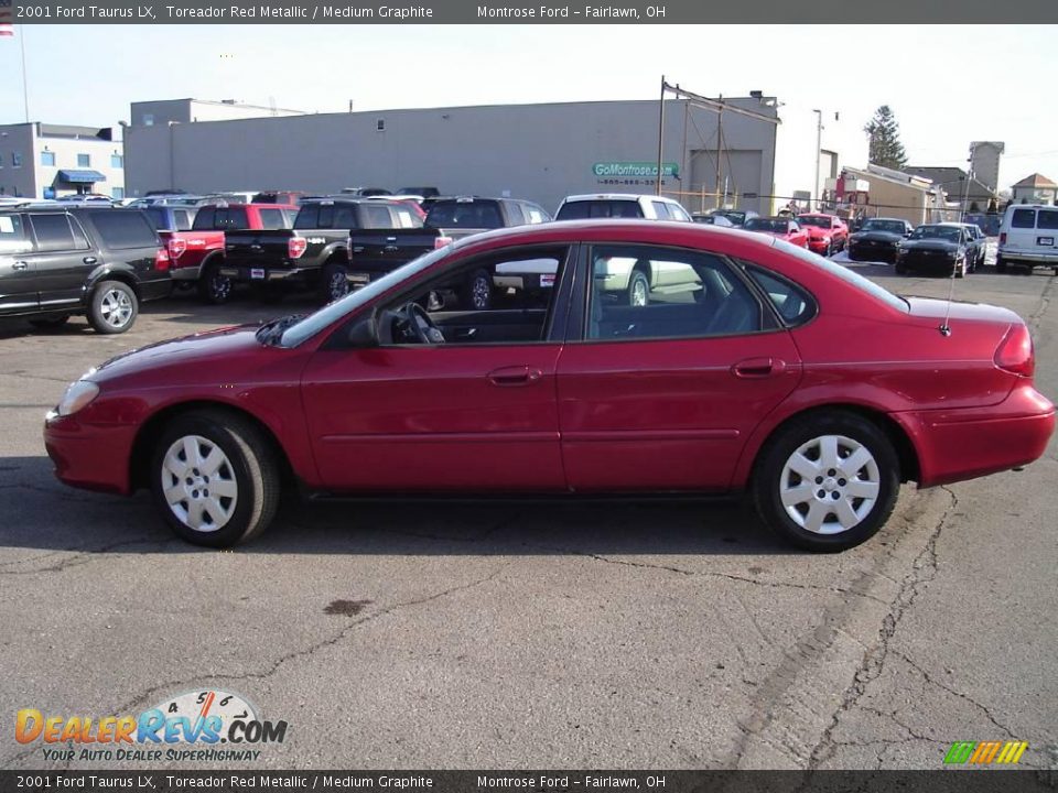 2001 Ford Taurus LX Toreador Red Metallic / Medium Graphite Photo #2