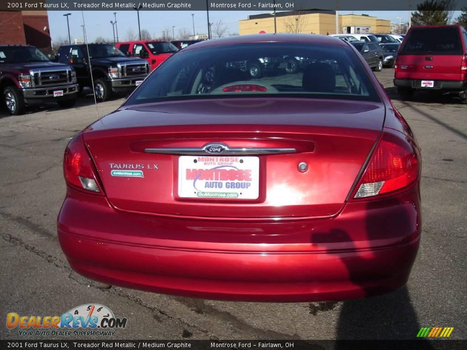 2001 Ford Taurus LX Toreador Red Metallic / Medium Graphite Photo #4