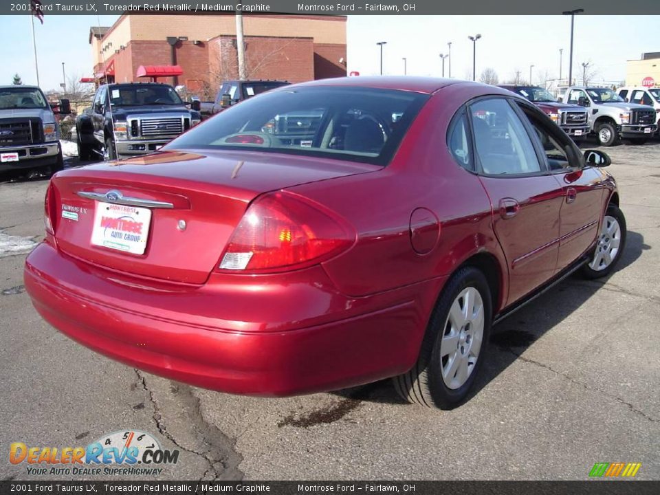 2001 Ford Taurus LX Toreador Red Metallic / Medium Graphite Photo #5