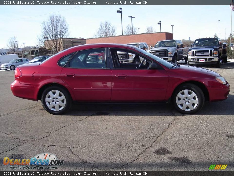 2001 Ford Taurus LX Toreador Red Metallic / Medium Graphite Photo #6