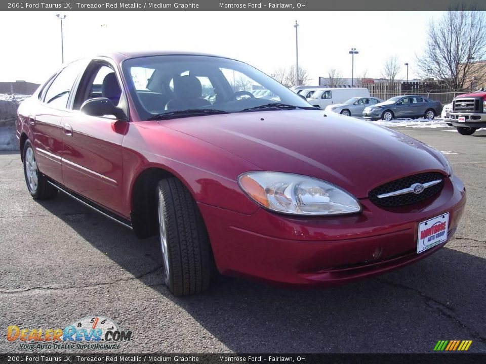 2001 Ford Taurus LX Toreador Red Metallic / Medium Graphite Photo #7