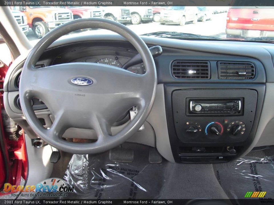 2001 Ford Taurus LX Toreador Red Metallic / Medium Graphite Photo #16