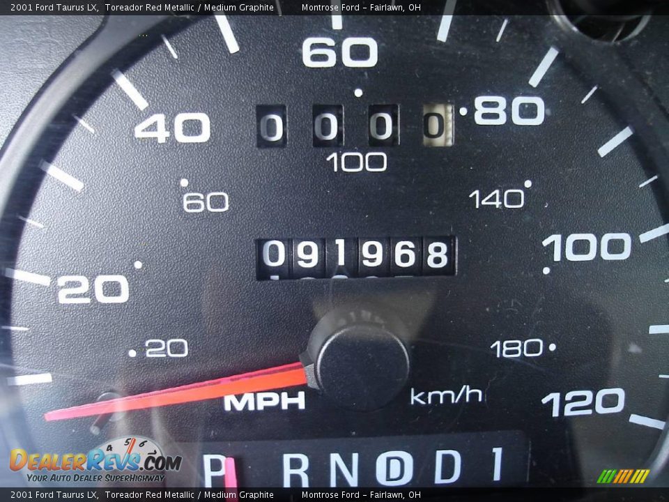 2001 Ford Taurus LX Toreador Red Metallic / Medium Graphite Photo #24