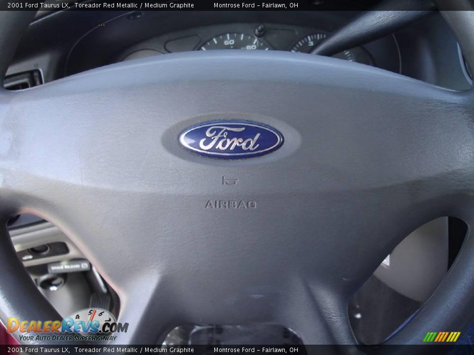 2001 Ford Taurus LX Toreador Red Metallic / Medium Graphite Photo #26