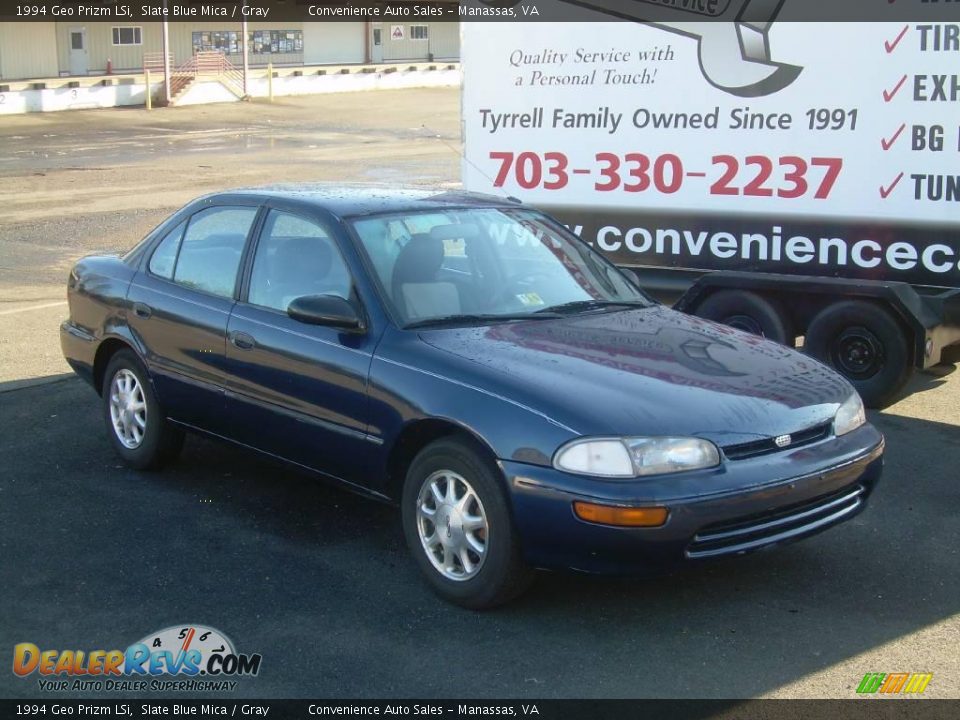 1994 Geo Prizm LSi Slate Blue Mica / Gray Photo #2