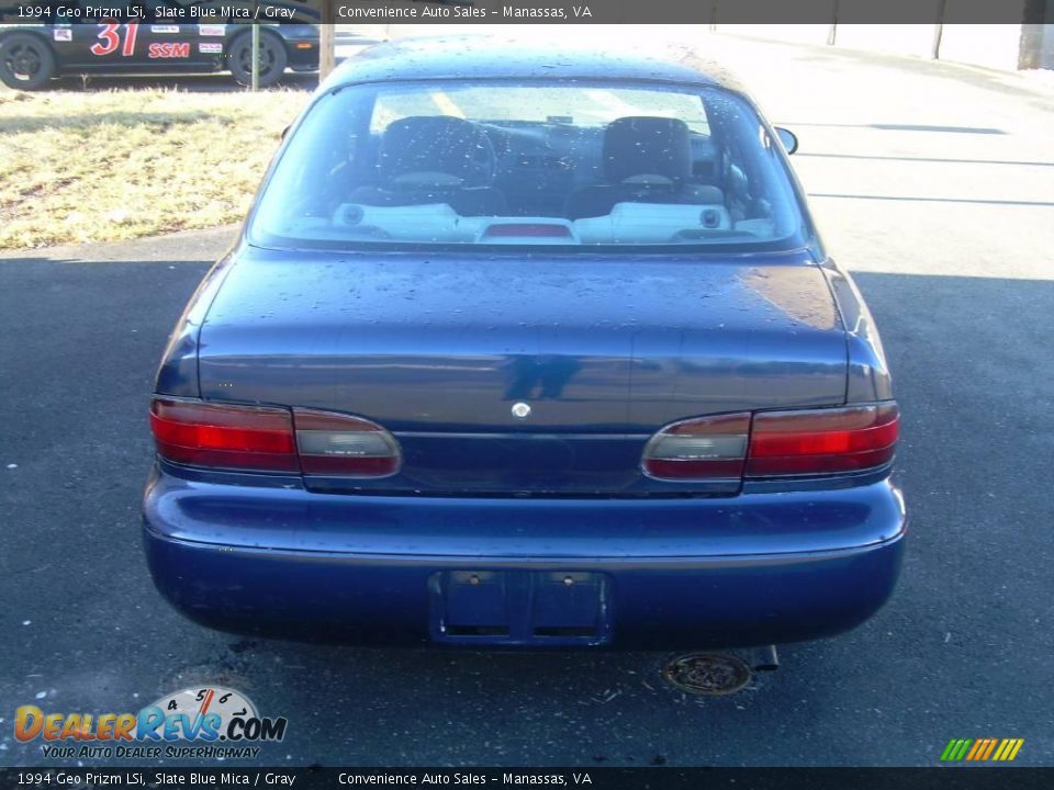 1994 Geo Prizm LSi Slate Blue Mica / Gray Photo #5