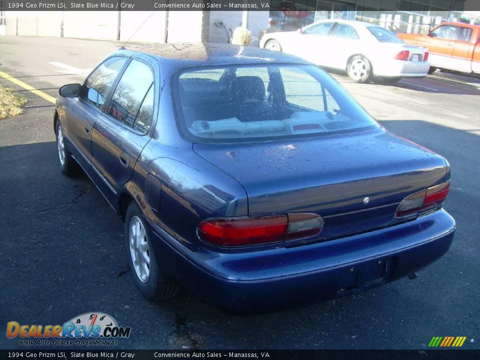 1994 Geo Prizm LSi Slate Blue Mica / Gray Photo #6