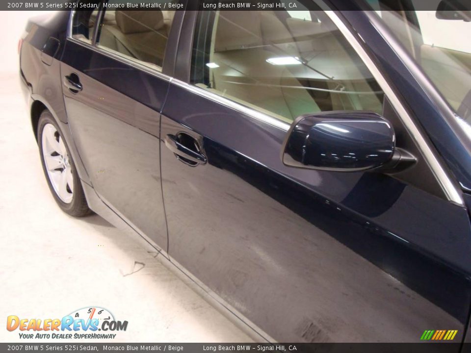 2007 BMW 5 Series 525i Sedan Monaco Blue Metallic / Beige Photo #4