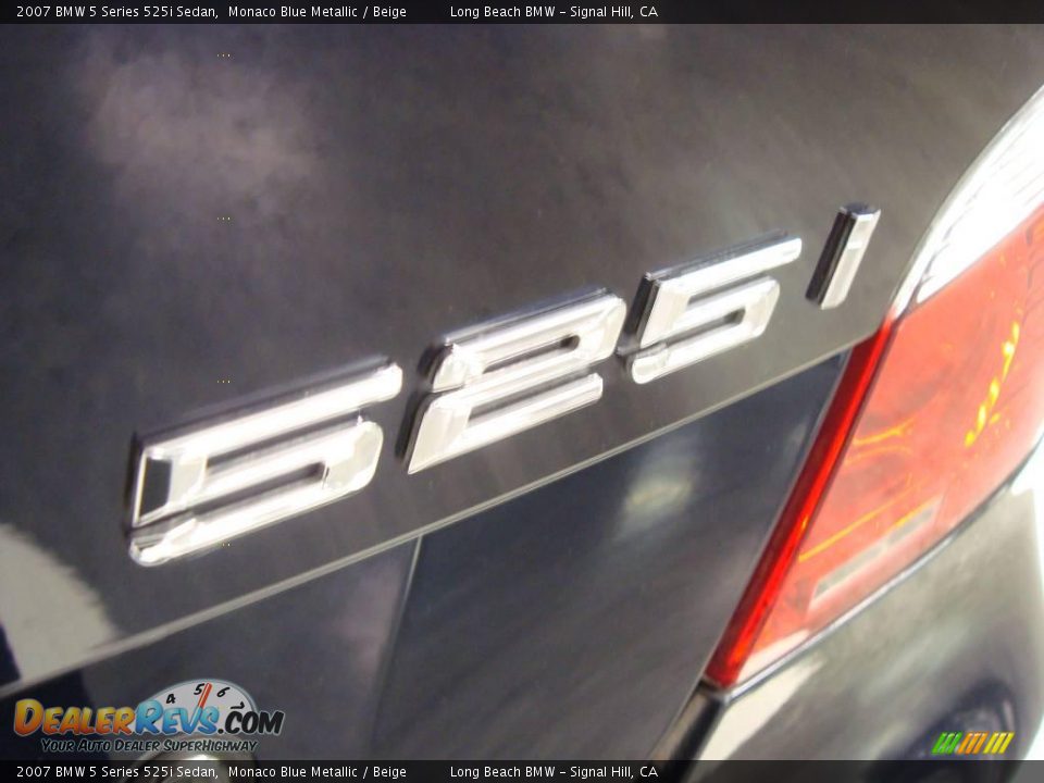 2007 BMW 5 Series 525i Sedan Monaco Blue Metallic / Beige Photo #8