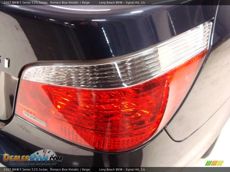 2007 BMW 5 Series 525i Sedan Monaco Blue Metallic / Beige Photo #11