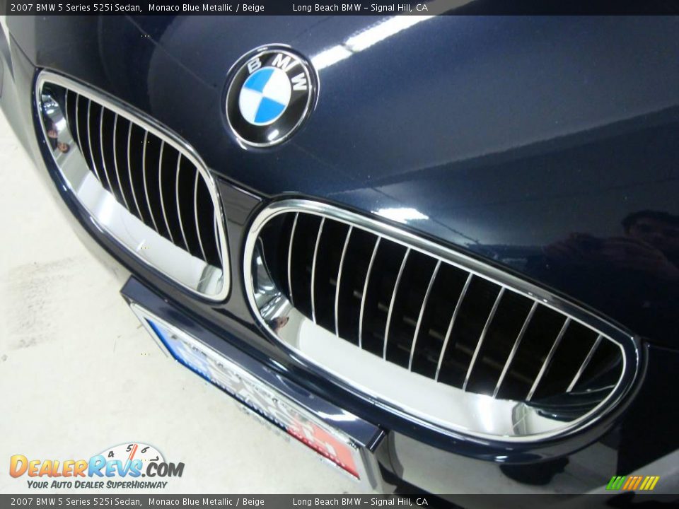 2007 BMW 5 Series 525i Sedan Monaco Blue Metallic / Beige Photo #16