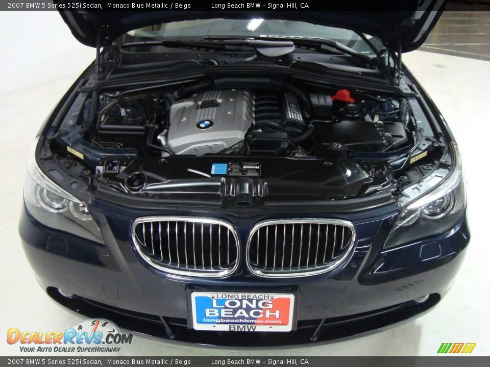 2007 BMW 5 Series 525i Sedan Monaco Blue Metallic / Beige Photo #18