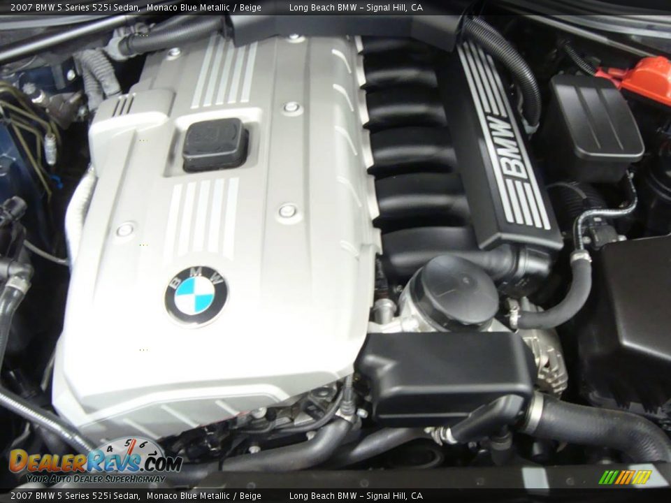 2007 BMW 5 Series 525i Sedan Monaco Blue Metallic / Beige Photo #19