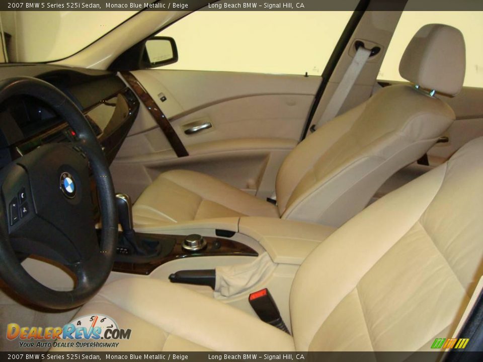2007 BMW 5 Series 525i Sedan Monaco Blue Metallic / Beige Photo #21